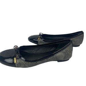 Tory Burch Black Leather Ballet Flats Women's Size 7